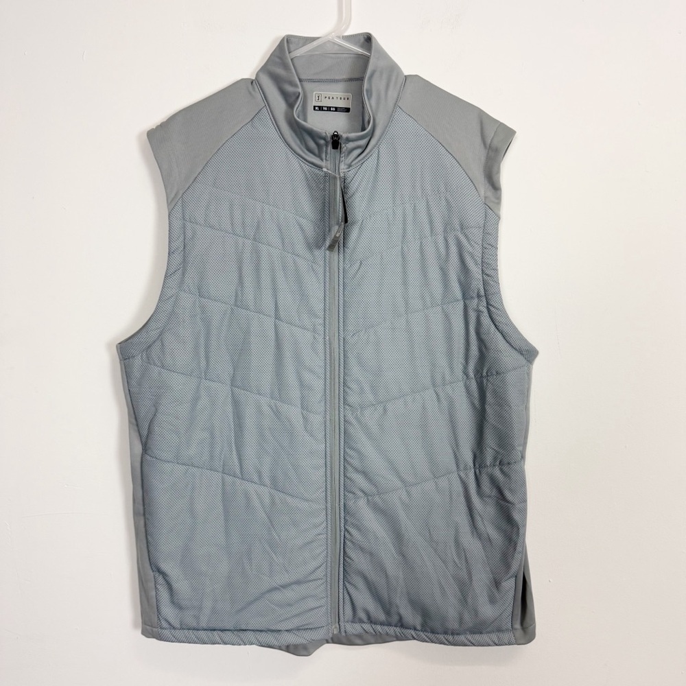 PGA Tour Vest Full Zip Thermal Mens XL Quarry Gray Golf NWT